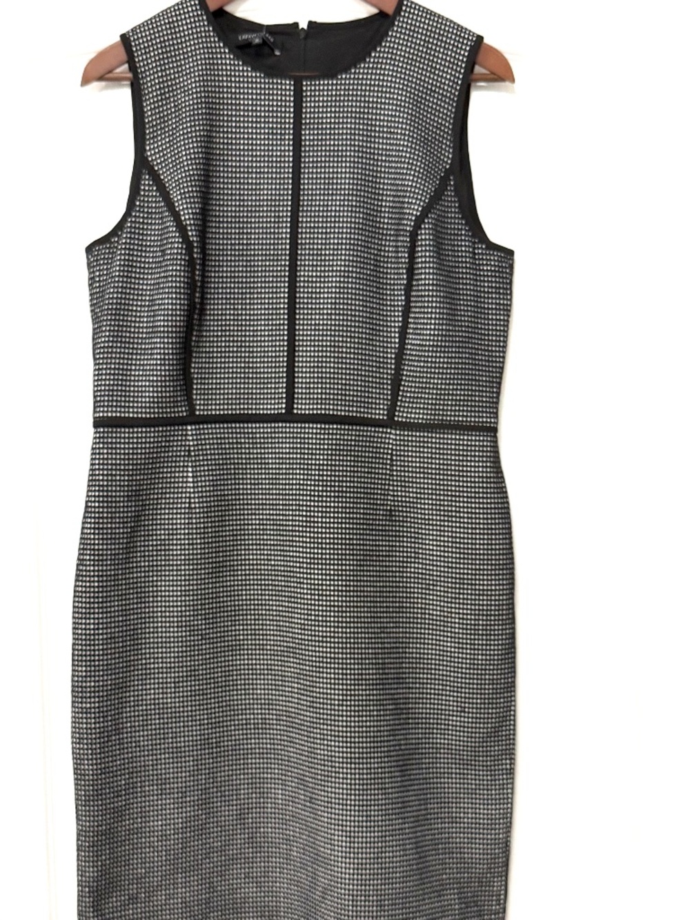 Lafayette 148 New York Grid Textured Sheath Dress 10